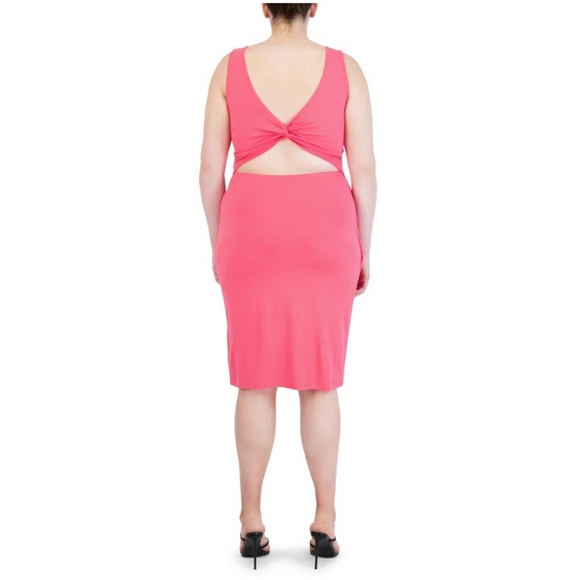 - XXL New BCBG Paris Women's V-Neck Jersey Midi Dress - Picture 2 of 6